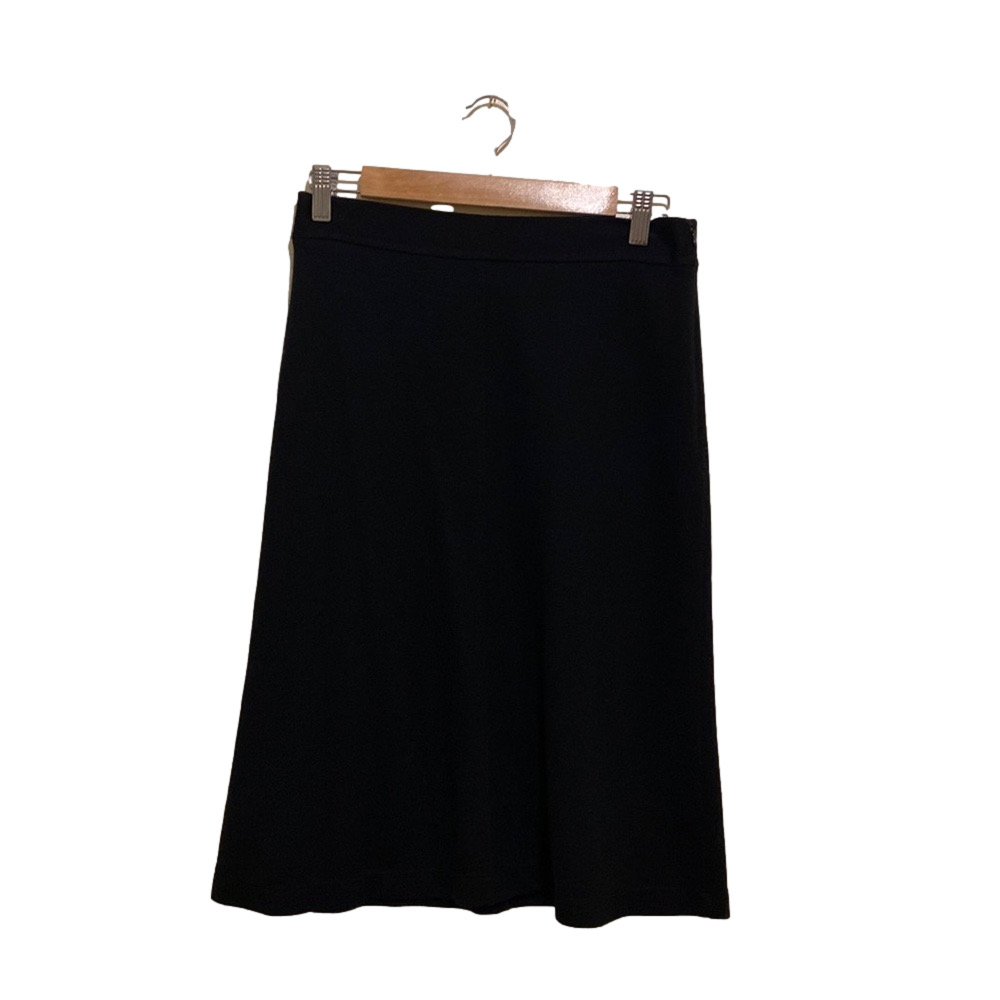 MISSONI BLACK MIDI WOOL BLEND SKIRT . MADE IN ITALY . SIZE S
